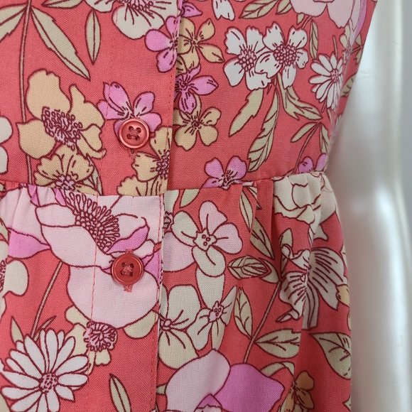 B.O.G Collection Pink Floral Wide Leg Sleeveless Jumpsuit Size M - Picture 5 of 16